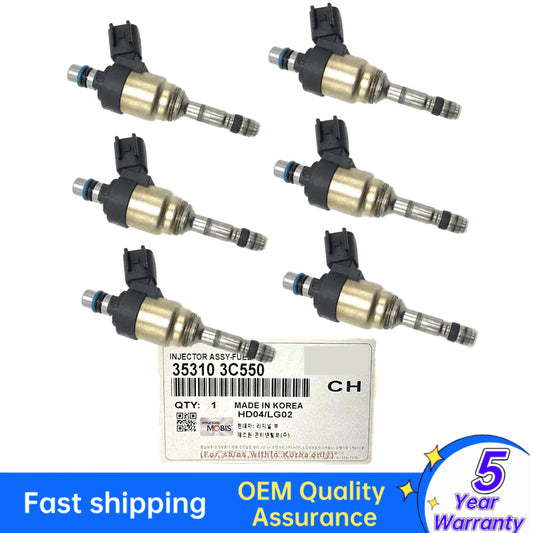 Equipment Manufacturer ( ) 6-Piece Fuel Injector Kit 35310-3C550 for 2012-2015 for Kia Cadenza Sorento