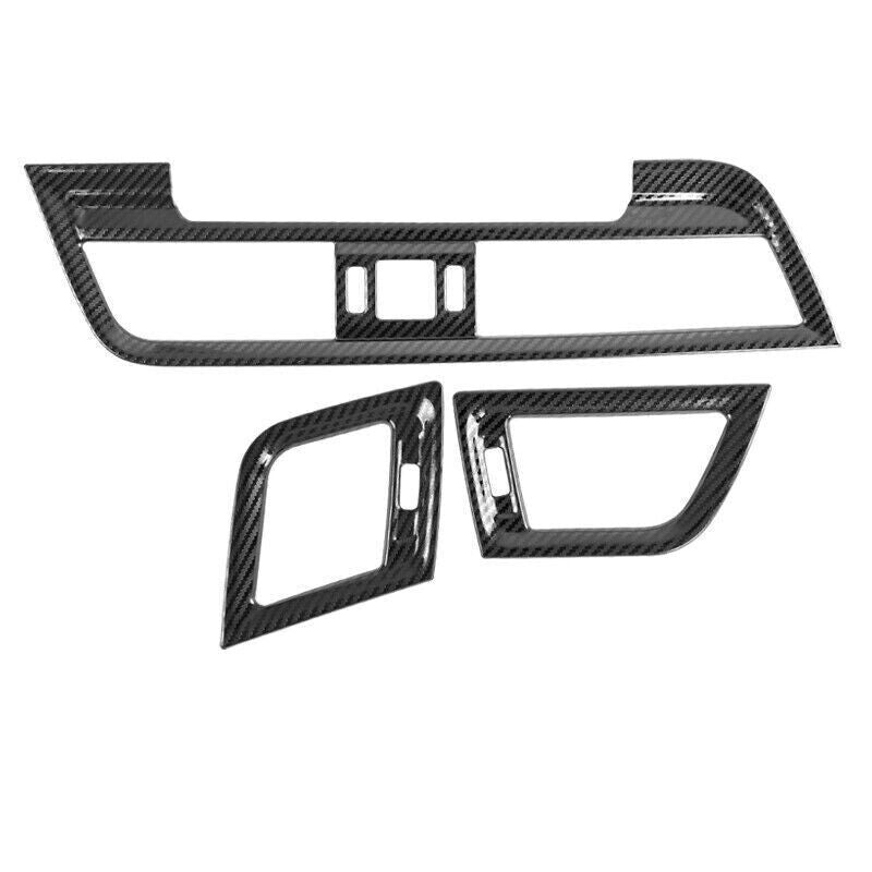 for Audi Q5 18-2020 Carbon Fiber Steel LR AC Air Outlet Vent Molding Cover Trim