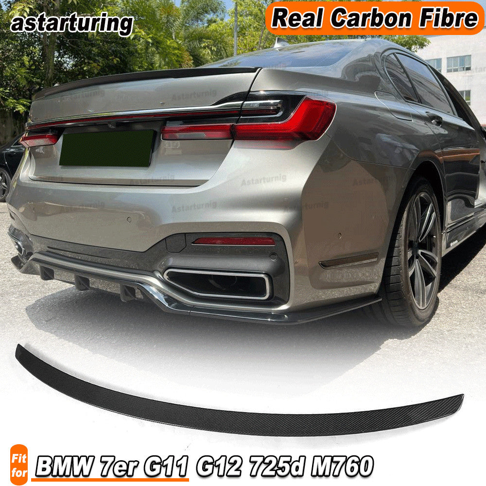 REAL CARBON Rear Boot Spoiler Fit for BMW 7 Series G11 G12 740i 750i 2015-2020