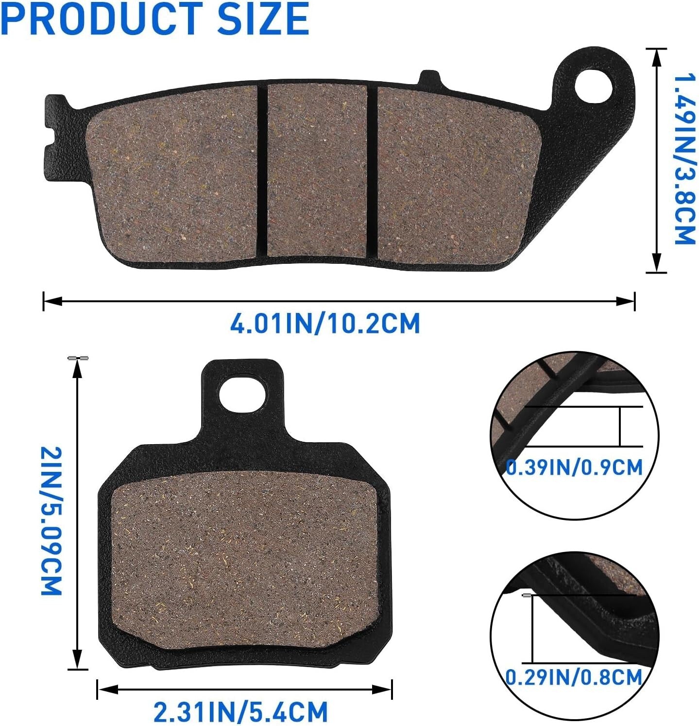 Brake Pads for Yamaha X-Max 125 2010-2016, X-Max 125 R Sport 2011-2012