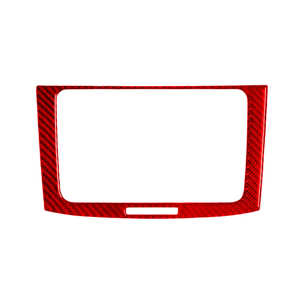 Car Radio Controller Panel Trim Cover Carbon Fiber for VW for Passat 2006-2011 Red