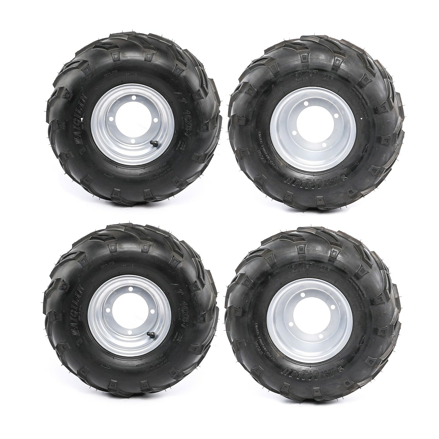 4pc 7 ATV Wheels 16x8-7 Tire Rim 4 Lug 16x8x7 For Taotao Quad 70 90cc 110cc 125