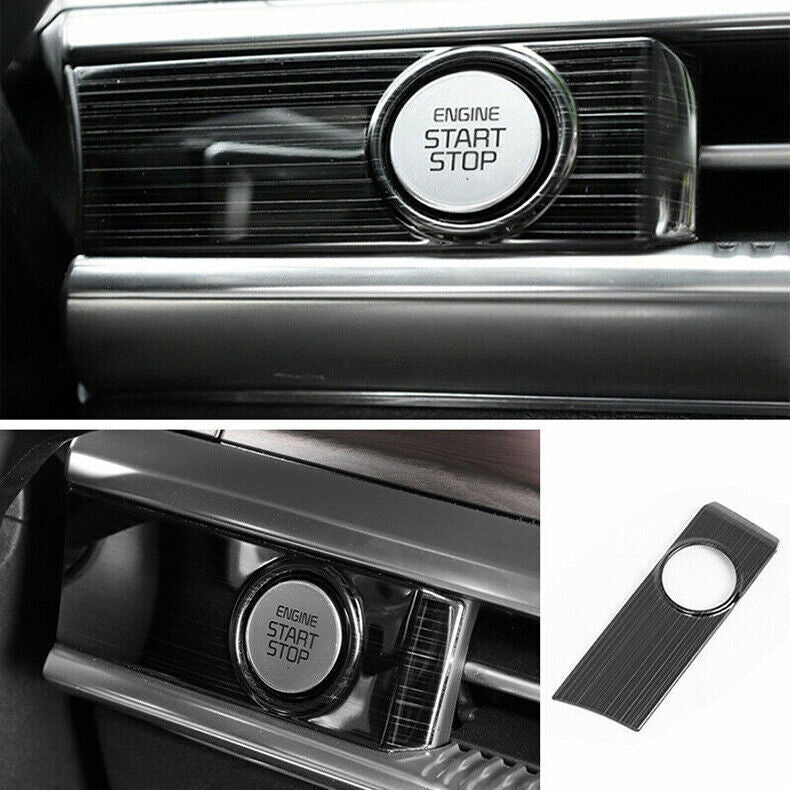 for Kia K5 2021-2023 Black Steel Start Stop Button Ignition Switch Cover Trim