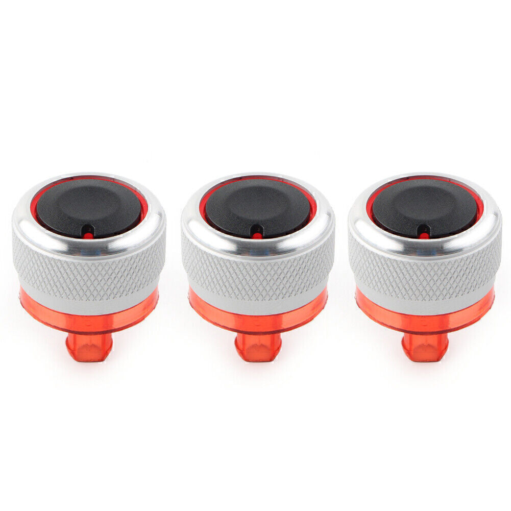 Schalten Knopf Heizung Taste A/C Abdeckung f¨¹r for Peugeot 206 207 C2 Silber 3PCs