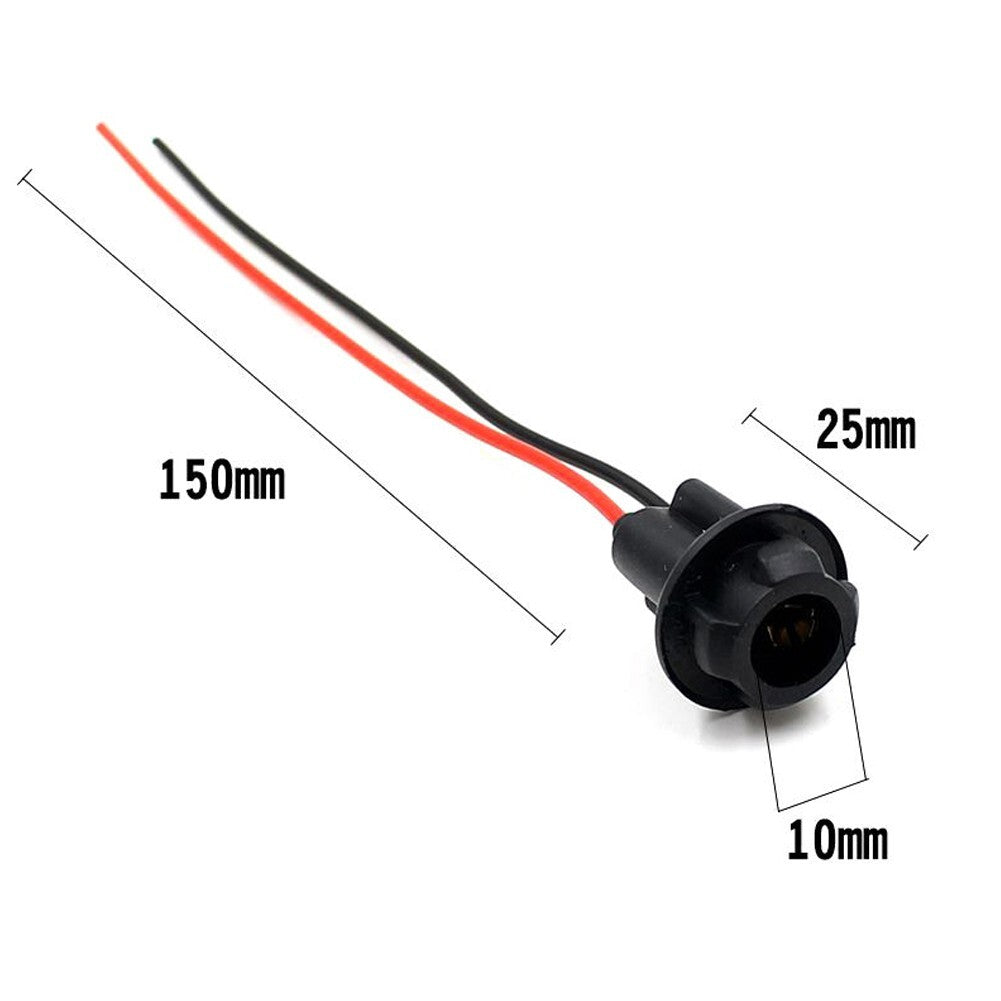 10-Piece/Set Car Wiring Socket Connector Extended LED Wedge Lamp Base