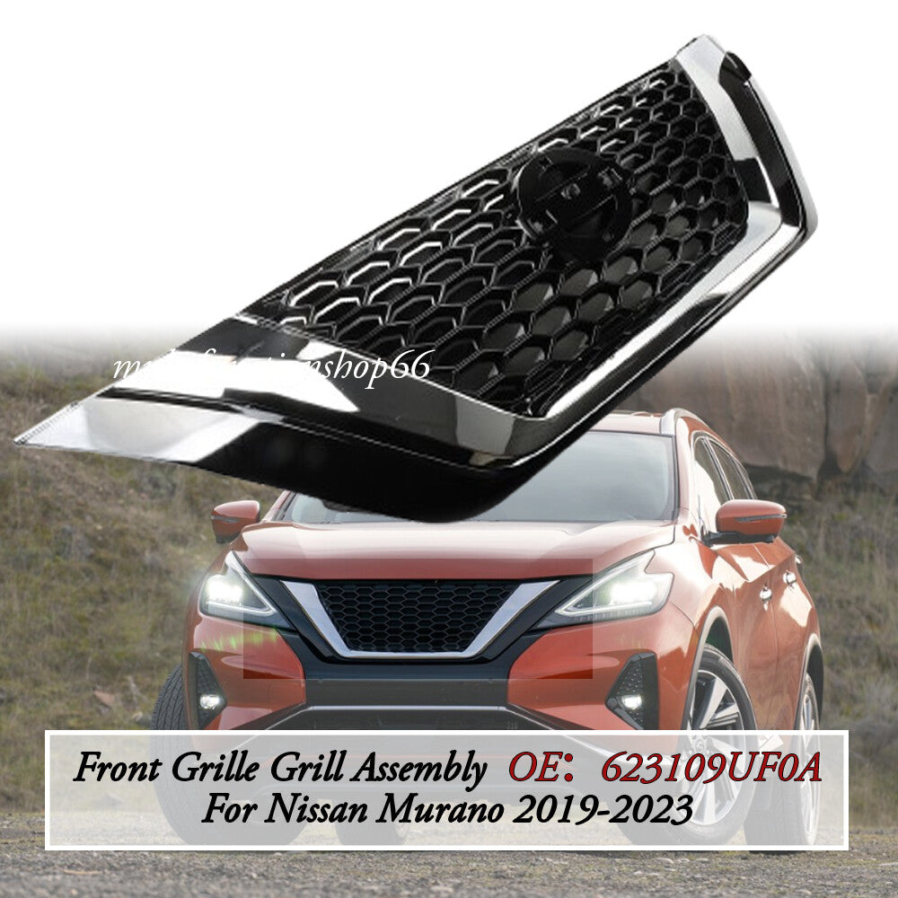623109UF0A Front Grille Grill Assembly Chrome+Black for Nissan Murano 2019-2023