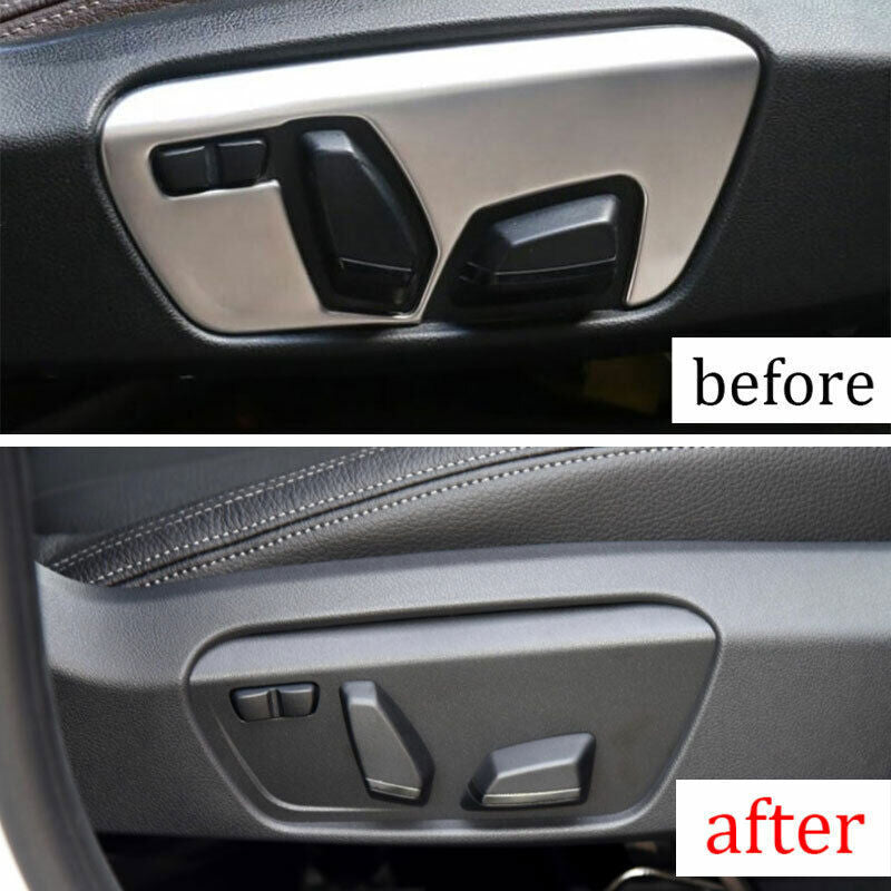 for BMW X1 F48 2016-22 Matte Silver Inner for Seat Button Handle Panel Cover Trim 2P