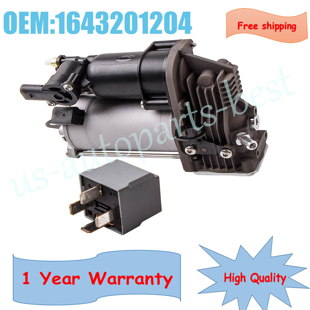 Air Suspension Compressor Pump + Relay for Mercedes Benz W164 X164 GL450 GL550
