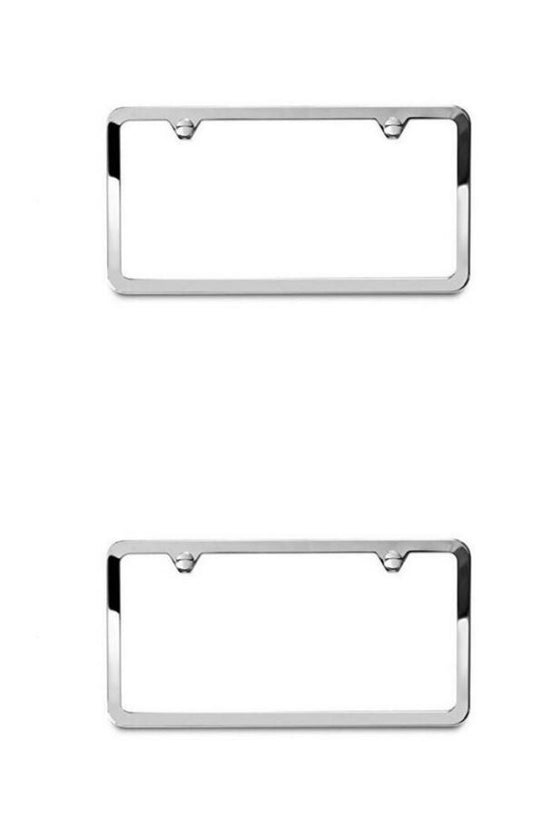 2-piece car license plate frame cover cap, trunk ultra-thin chrome plating, suitable  for ford