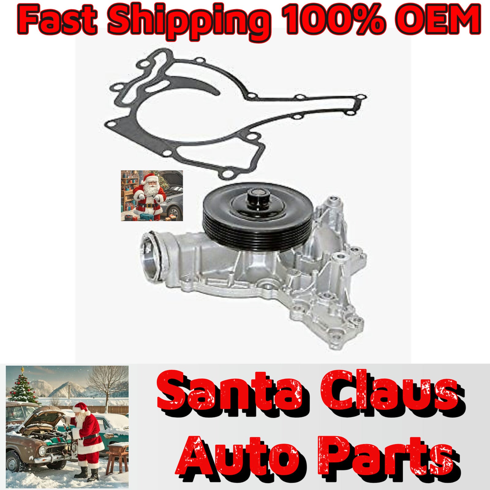 FIT for Mercedes-Benz Water Pump + GASKET C CLK E ML R SLK Class 2722000901