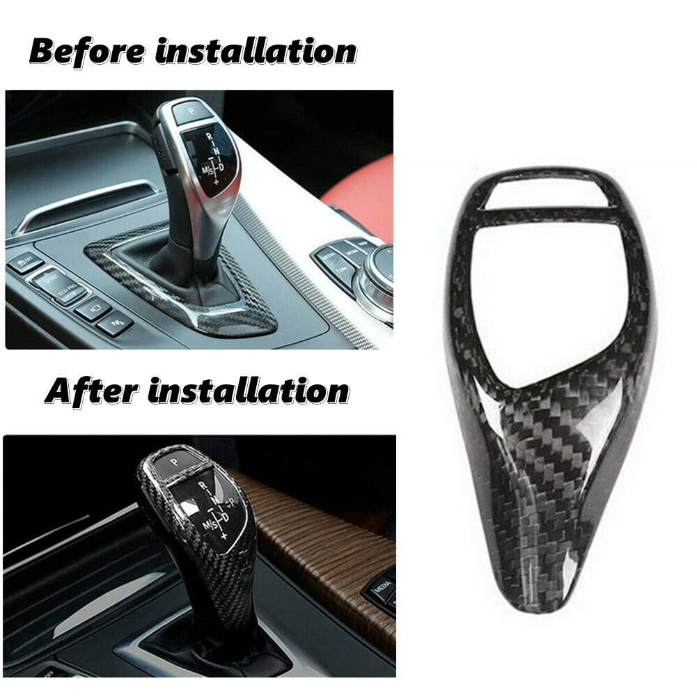 Gear Shift Knob Cover Carbon Fiber Style Trim for BMW F30 F20 F10 F15 F25 X3 X5