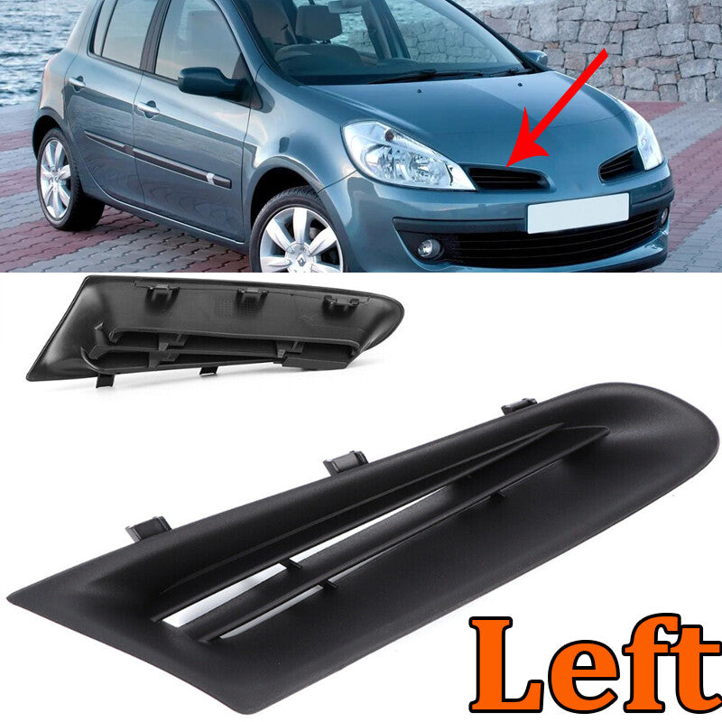 Left Front Bumper Open Vent Grille Intake Cover for Renault Clio MK3 2005-2009