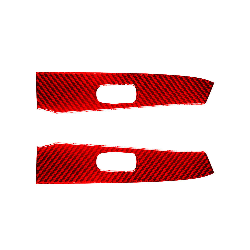 Red Carbon Fiber Rear Door Window Control Cover Trim for Nissan Altima 2019-2022