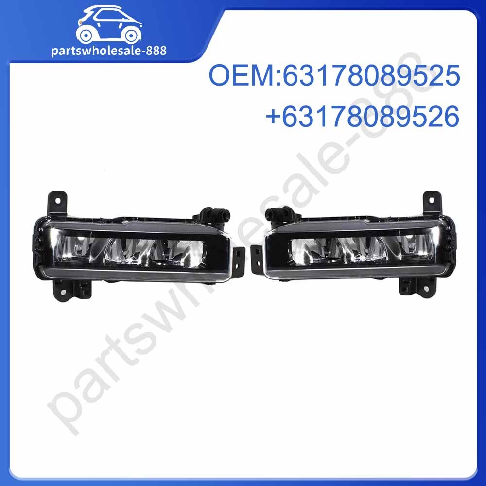 Sporty front LED DRL fog lights (pair) for BMW G20, G21, 320i, 2019-2022, F45, F46