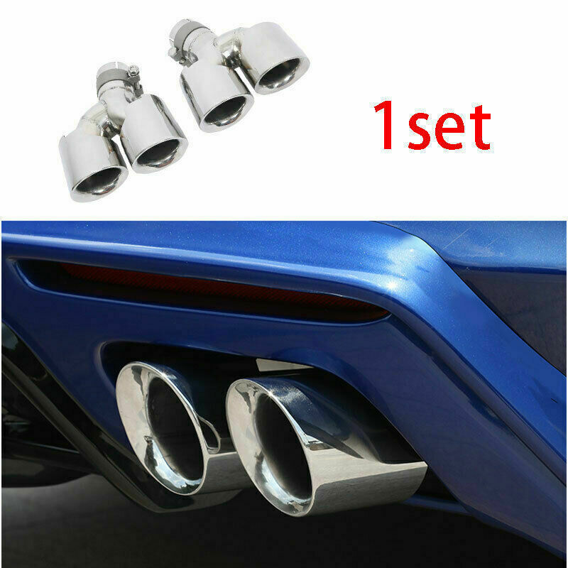 2x for Cadillac CT5 2019-2020 Chrome Rear Tail Exhaust Muffler Tip Pipe Trim Kit