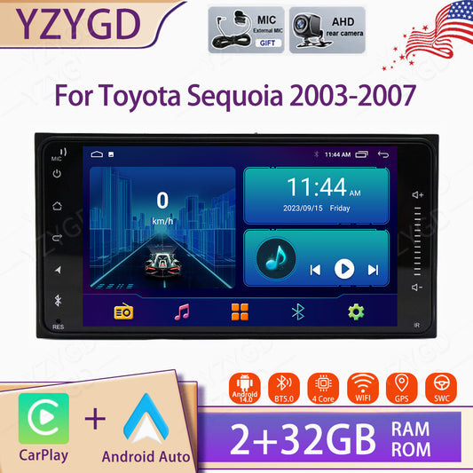 for Toyota Sequoia 2003-2007 Android Auto Carplay Car Stereo Radio Screen BT GPS