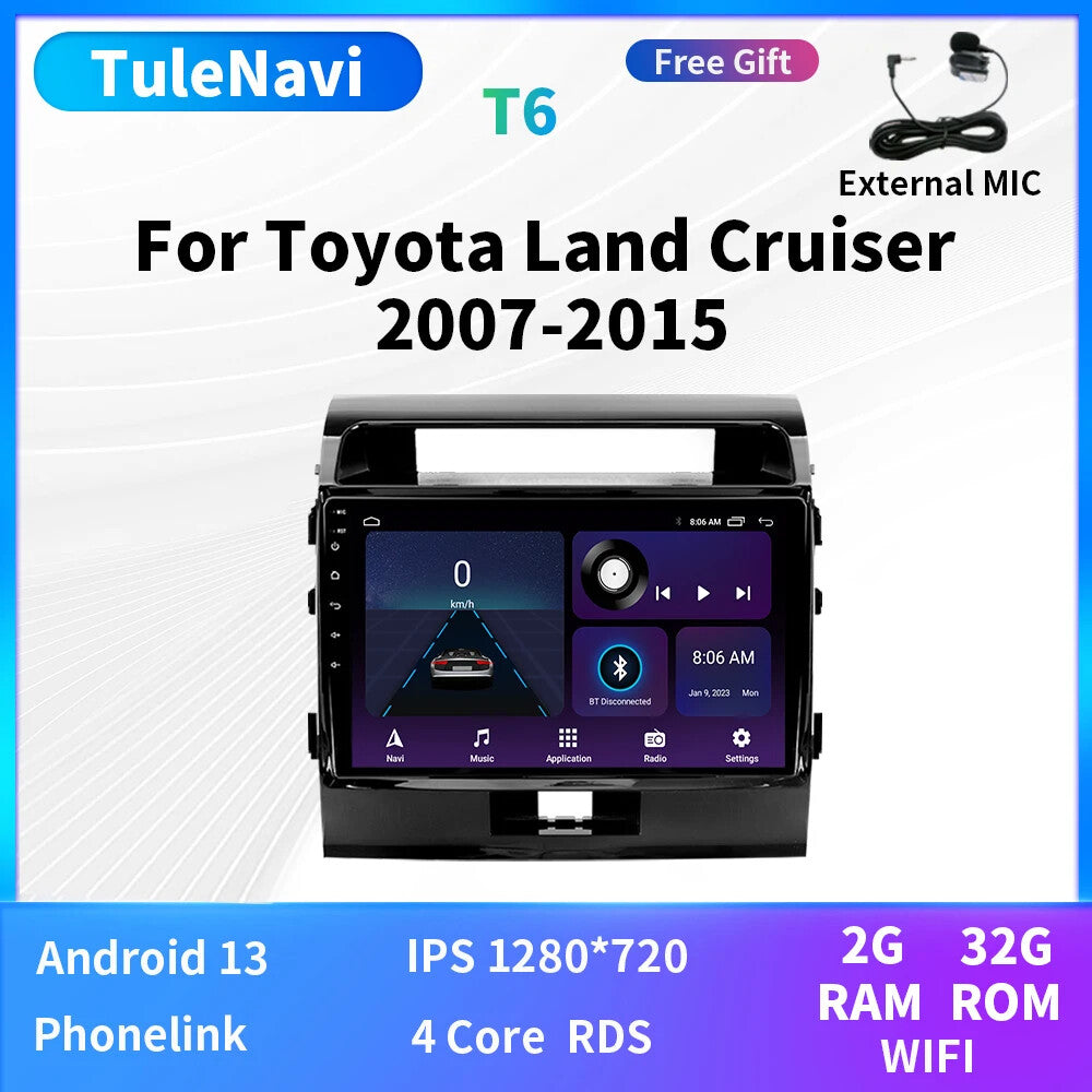 for Toyota for Land Cruiser 200 Car Multimedia Player Radio Android Screen Carplay