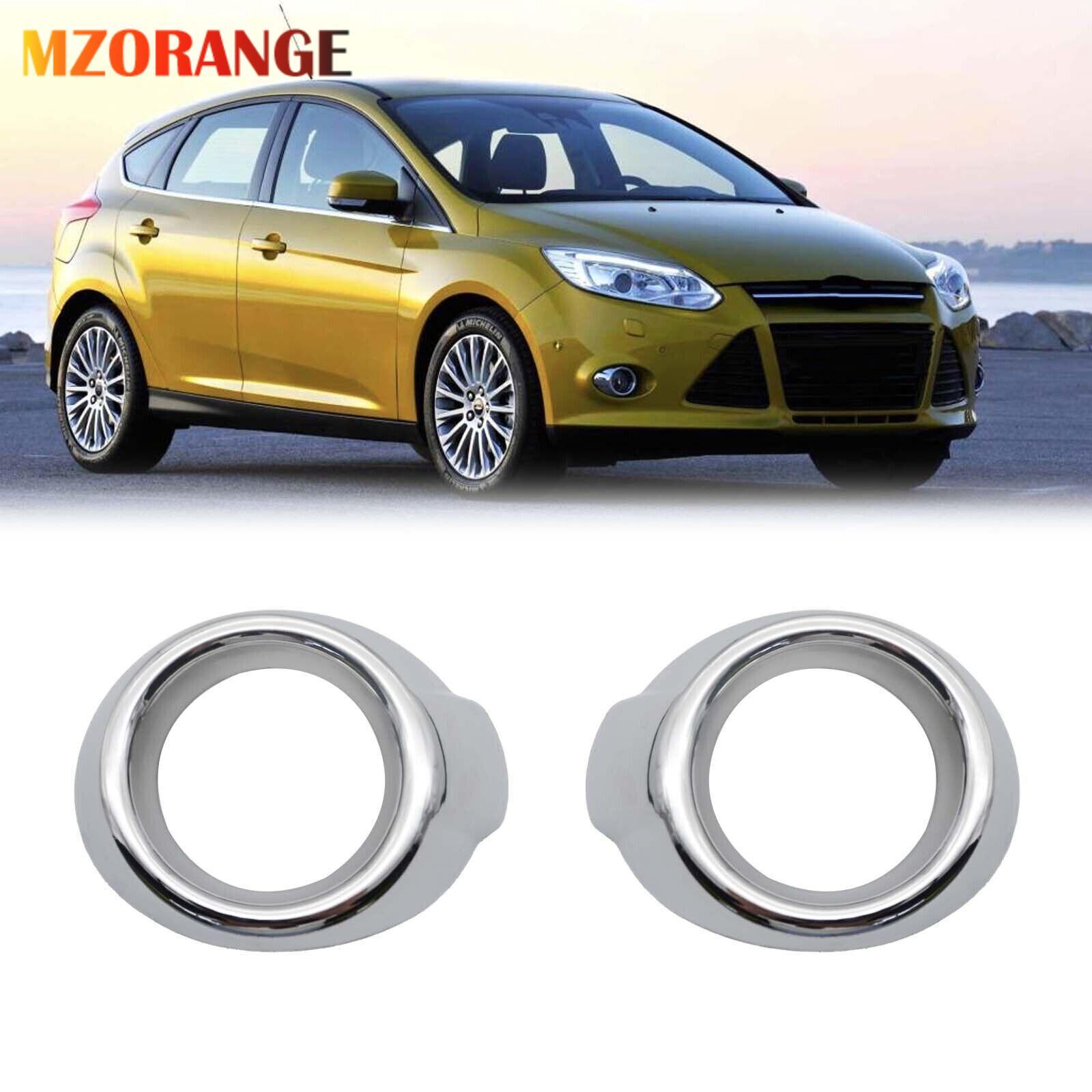 2¡Á F¨¹r for Ford Focus 2012-2014 Nebelscheinwerfer Blend Abdeckung Rahmen Chrome L+R
