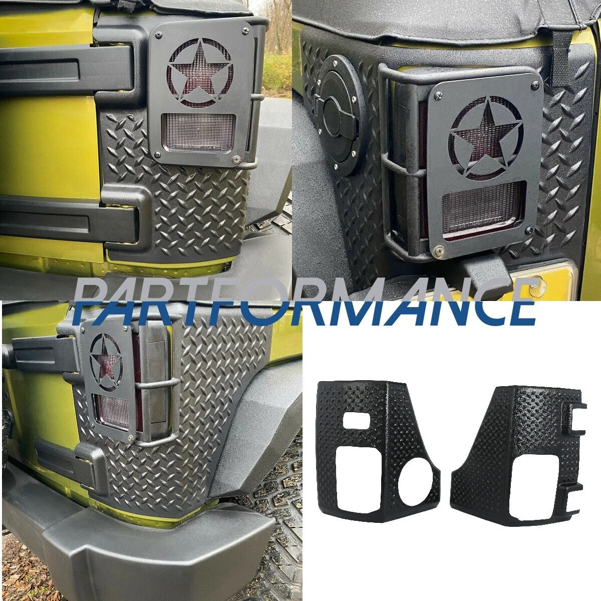Rear corner guard, body armor, and taillight protective cover for Jeep for Wrangler JK JKU 2007-18