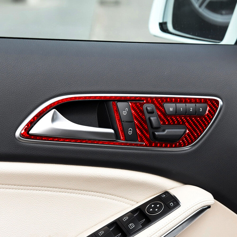 3X Red Front Door Handle Trim Cover for Mercedes Benz CLA 2014-2018/GLA 2015-18