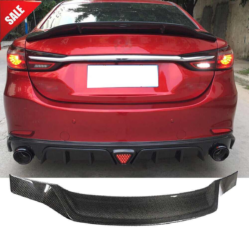 New for Mazda 6 Atenza Sedan 2014-2019CARBON FIBER Rear Trunk Lip Spoiler Wing