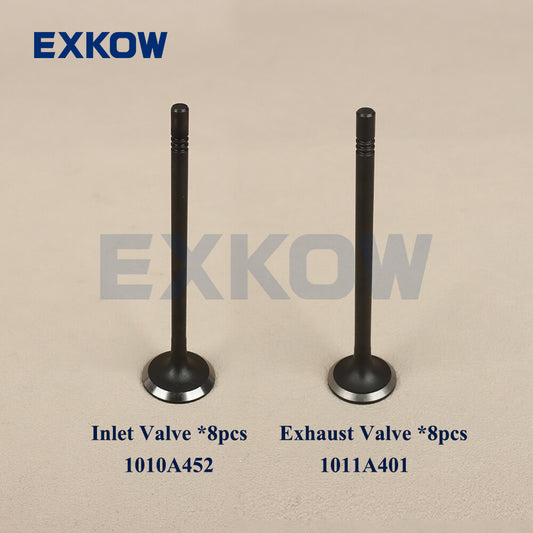 16X Inlet Exhaust Valves for Mitsubishi for Challenger L200 4N15 1010A452 1011A401