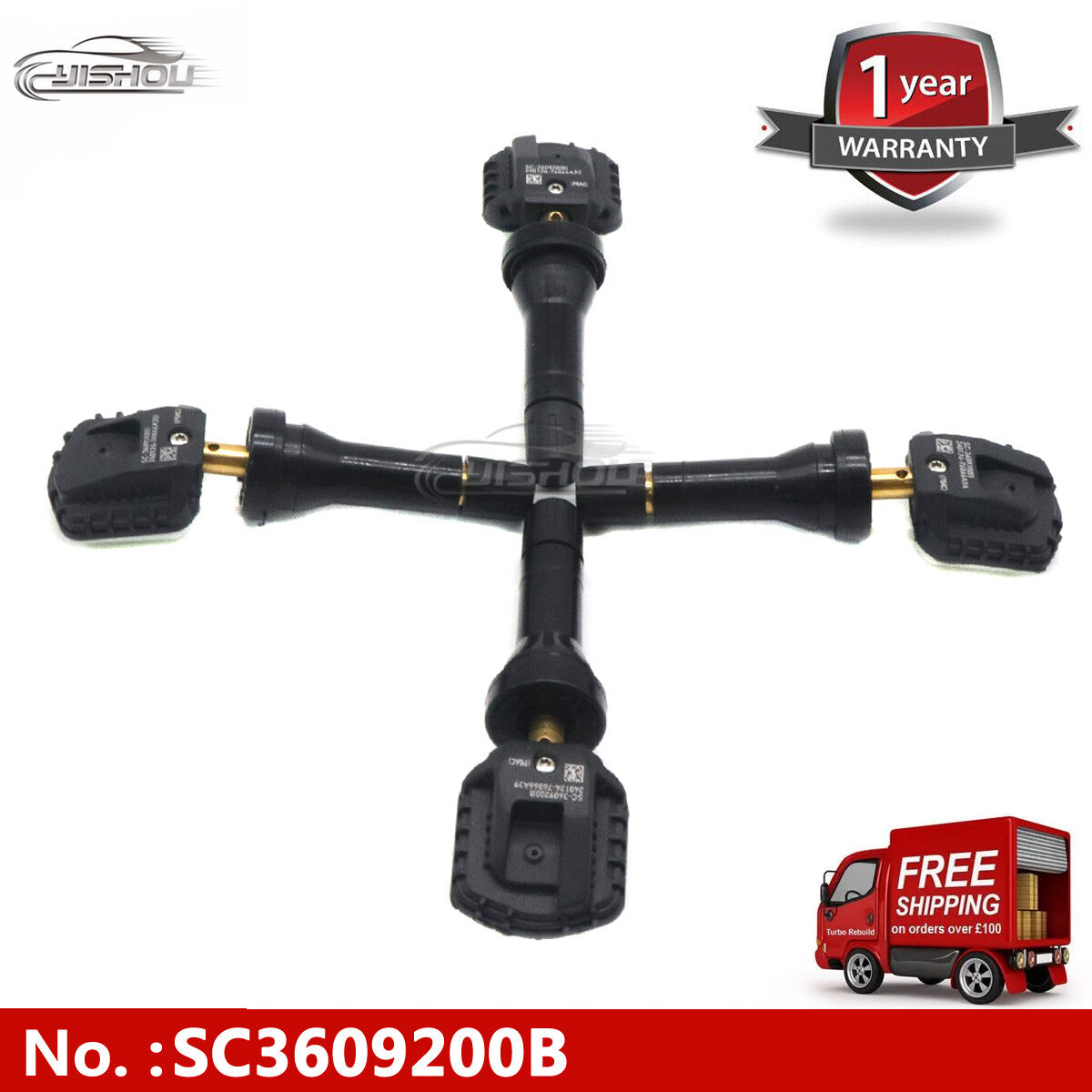 4-piece TPMS SC3609200B kit for BYD Dolphin Han EV Song Plus tire pressure sensors