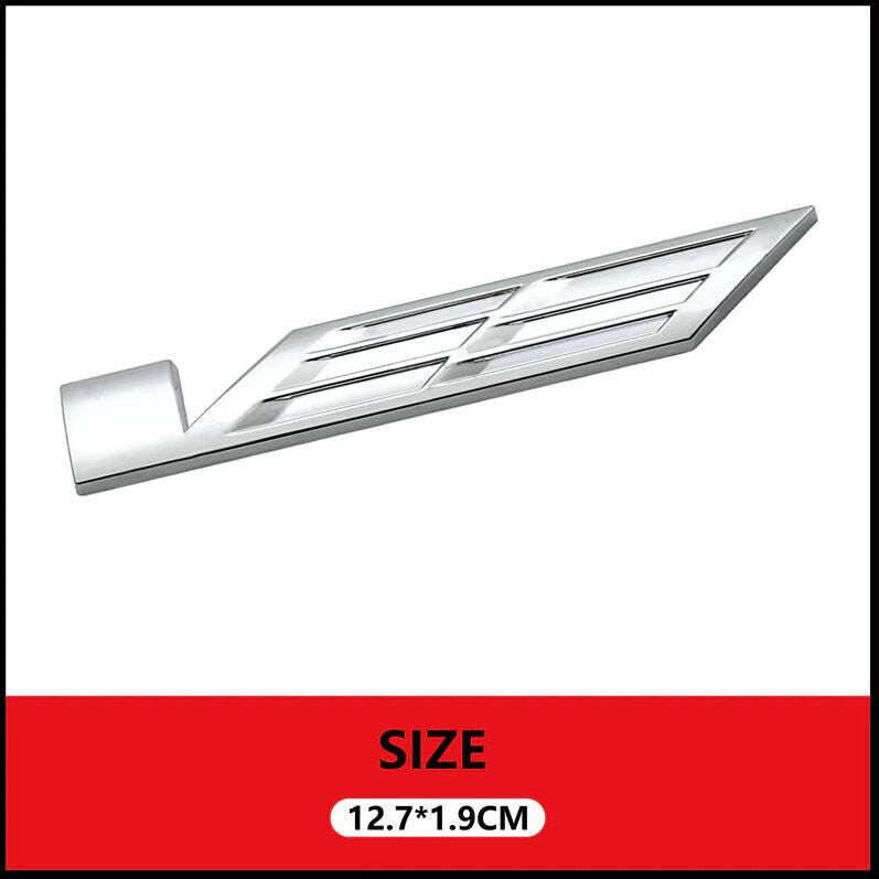 Suitable for Cadillac car trunk badge boot rear V badge metal sticker lettering chrome-plated