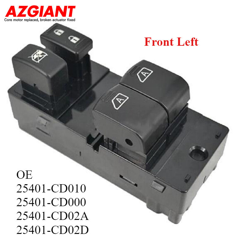 Power window switch for the front left driver's side of a 2003-2004 for Nissan 350Z.