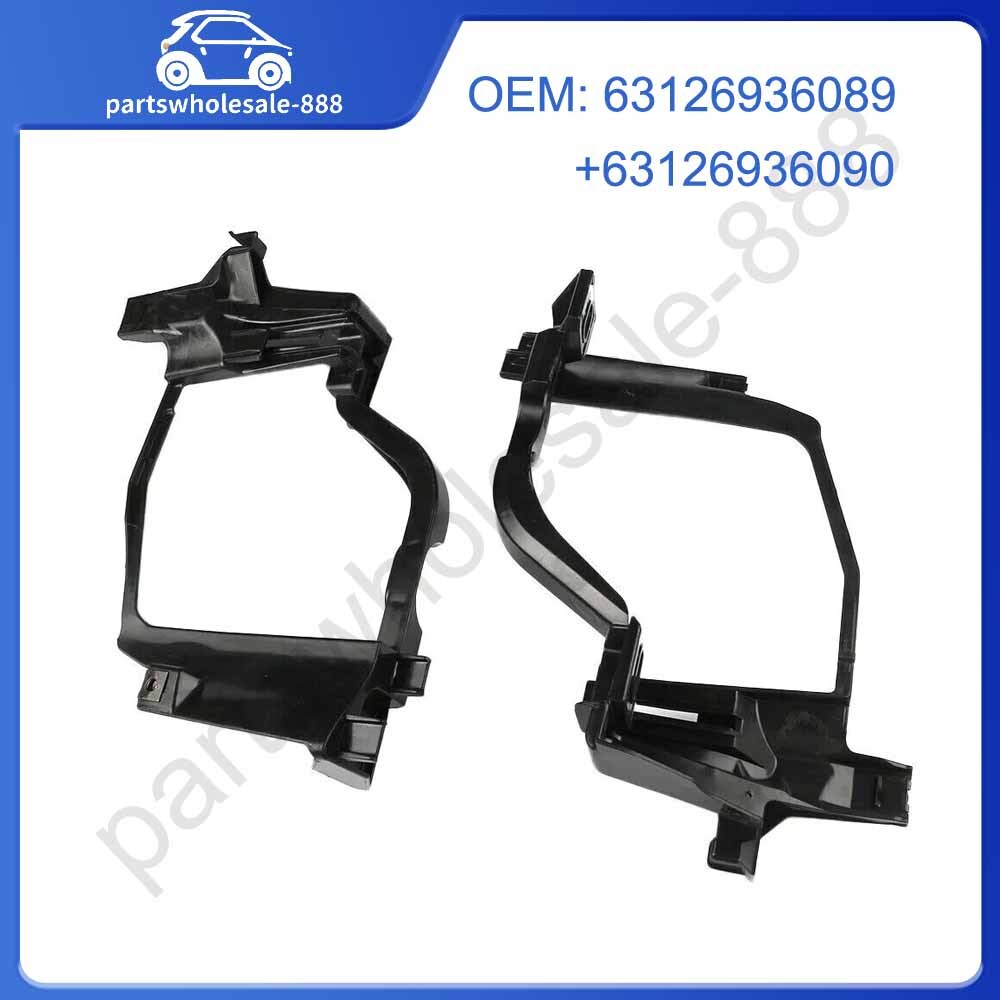 2-piece LH and right-hand headlight mounting brackets for BMW E60 E61 5 Series 528 535 2004-2010