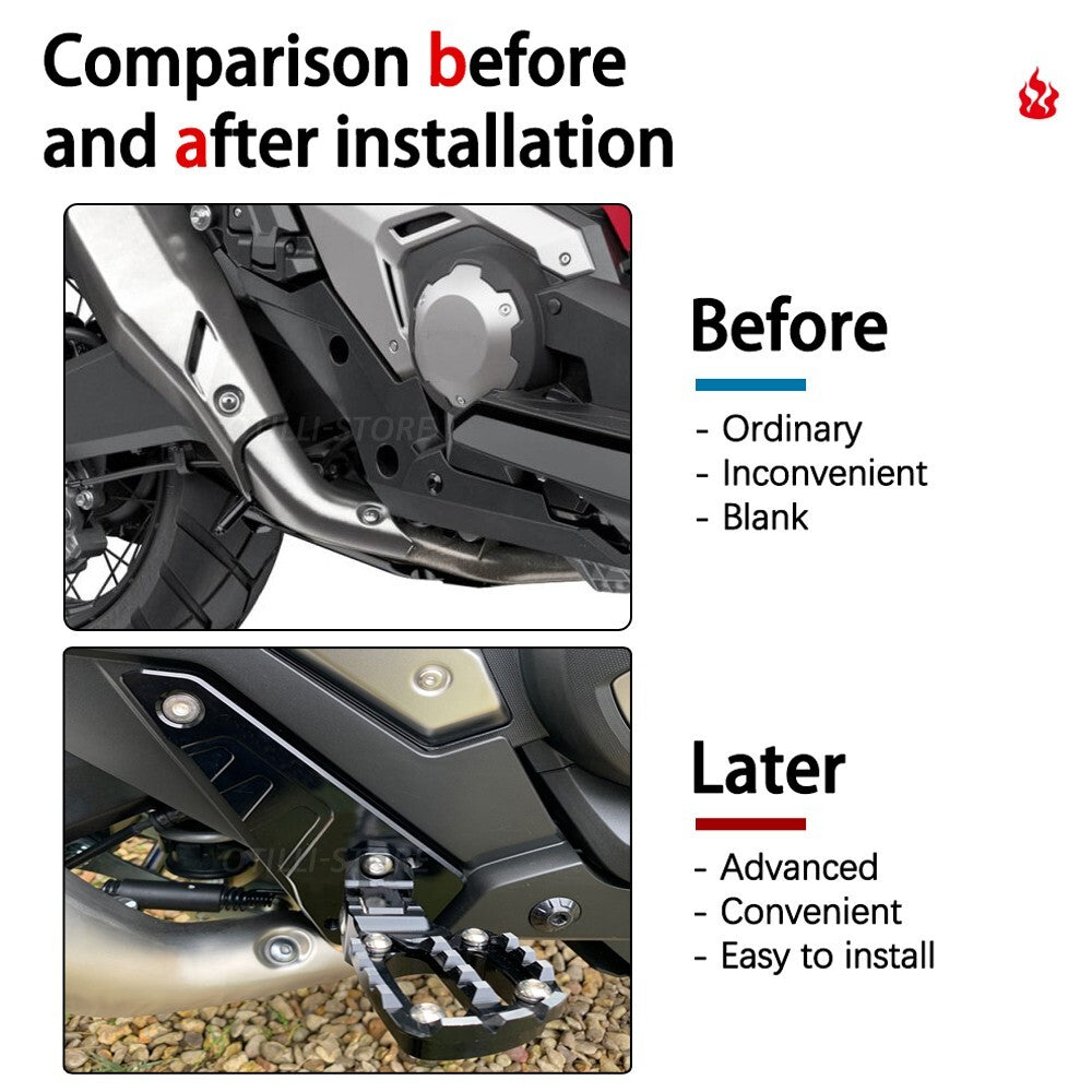 Footrest Rear Folding Foot Pegs Pedal Rearsets for Honda X-ADV 750 XADV 750 2021