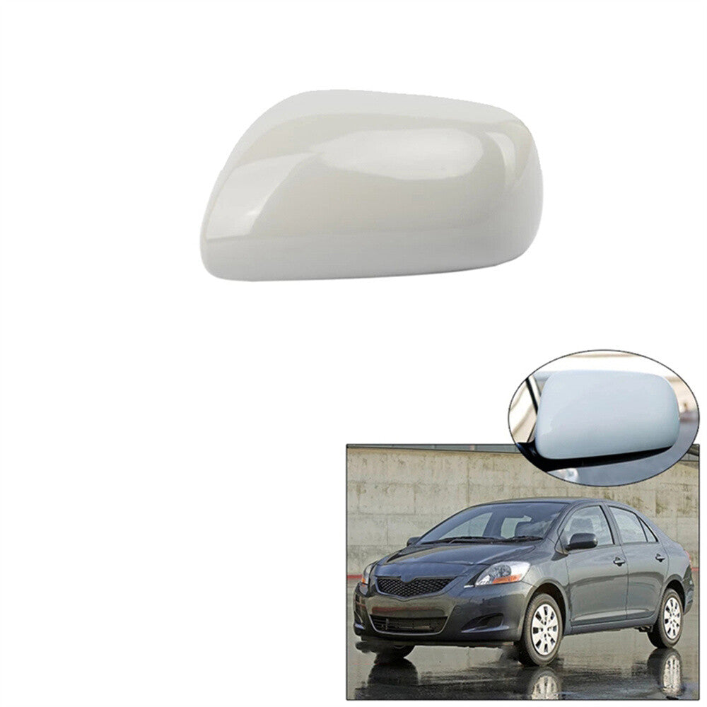 Car Left Driver Side Wing Door Mirror Cover Cap Unpainted for Toyota Yaris 07-13