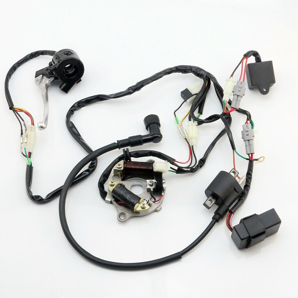 PW50 CDI Unit Magneto Stators WIRE WIRING HARNESS Loom Ignition Switchs ASSEMBLY