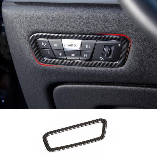 for BMW X7 G07 2019-2023 Carbon Fiber Style Function Control Button Frame Trim