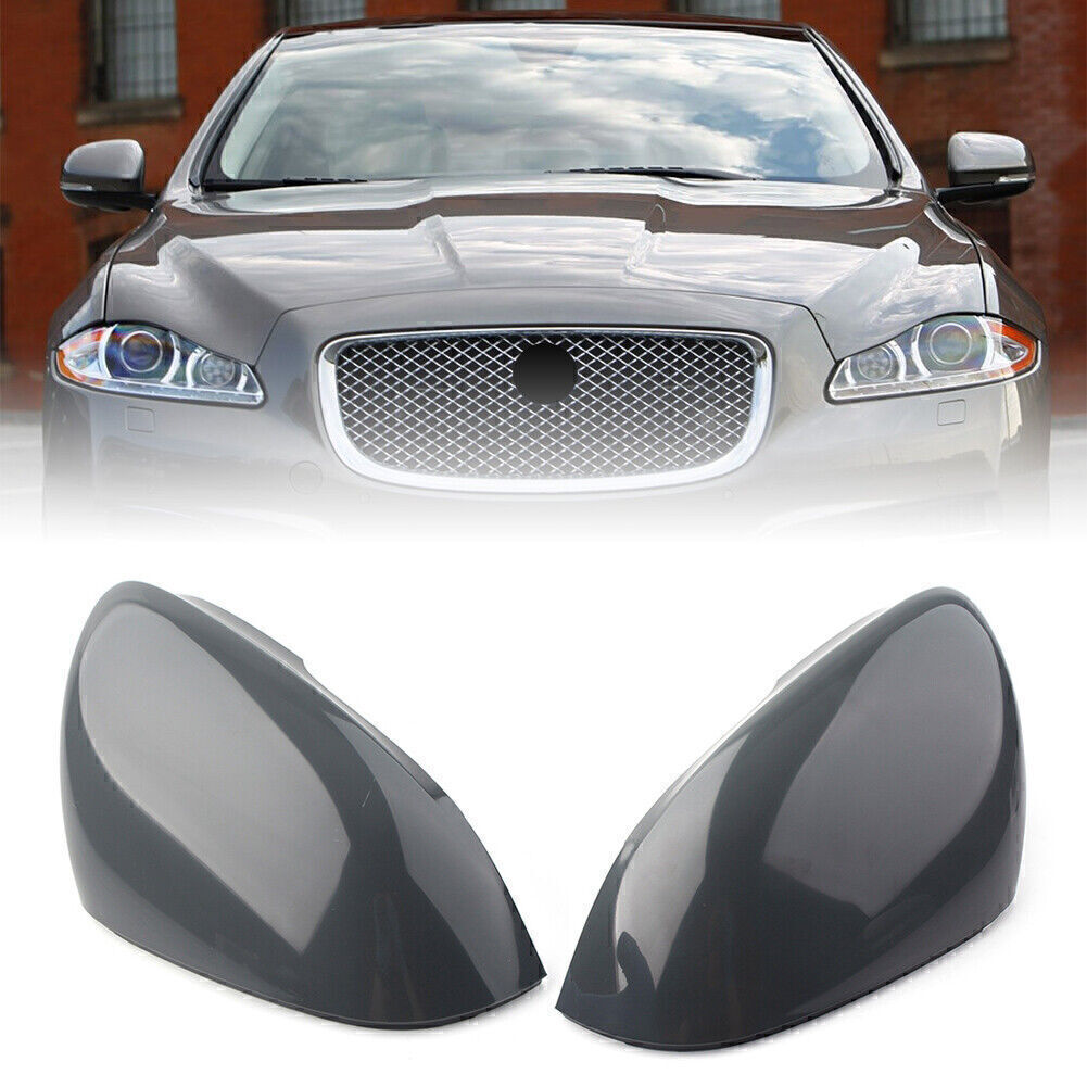 2PCS Rear Side View Mirror Cover Cap for Jaguar XF XFR XFR-S XJ Primed C2Z4413