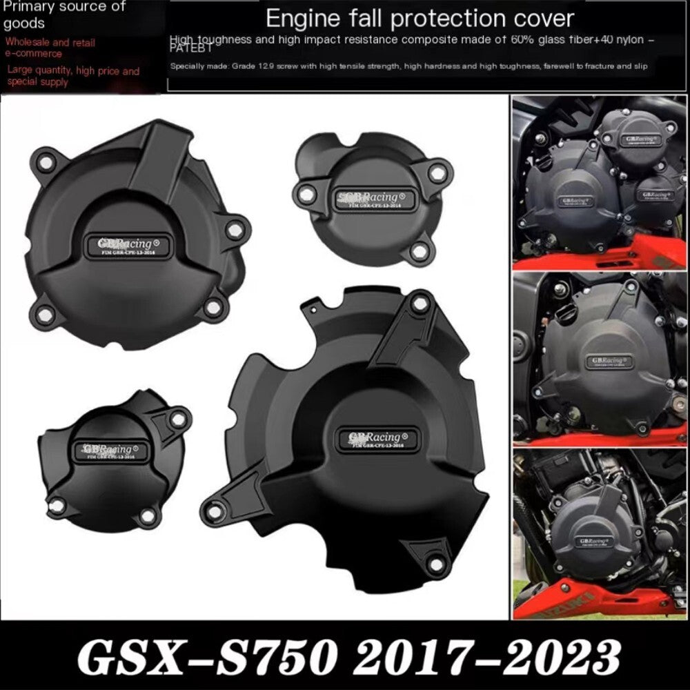 Engine Case Cover Kit (4 piece) for Suzuki GSX-S 750/Z 2017 - 2023
