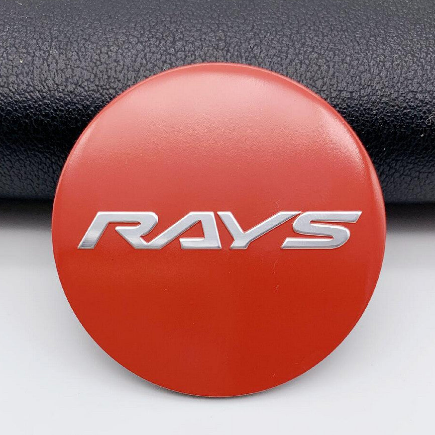 Red 4x49 mm light wheel center sticker, rim sticker, edge sticker, logo