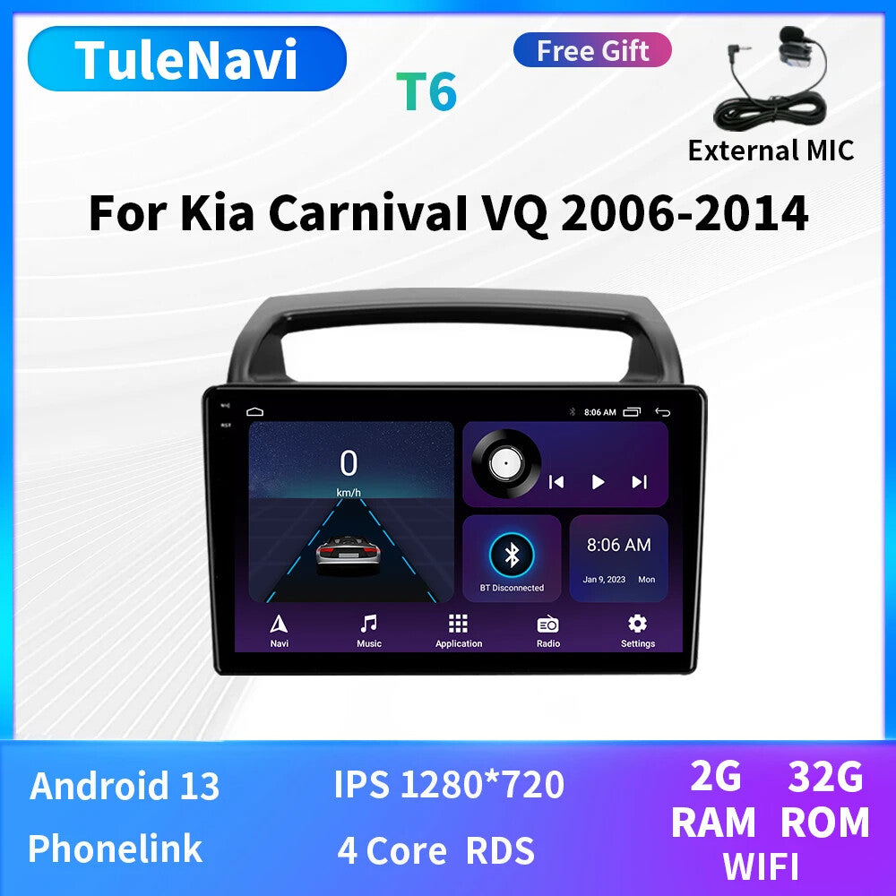 for KIA Carnival 2006-2014 CarPlay GPS Car Radio Screen Autoradio Stereo Player