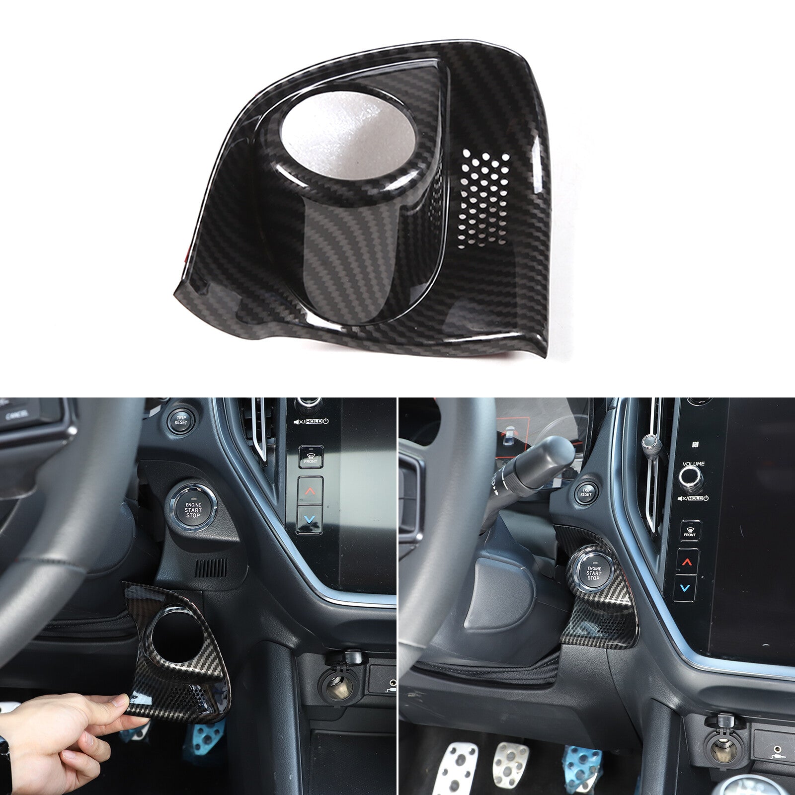 ABS carbon fiber dashboard side vent trim cover for BMW X3 G01 X4 2022 - 2023