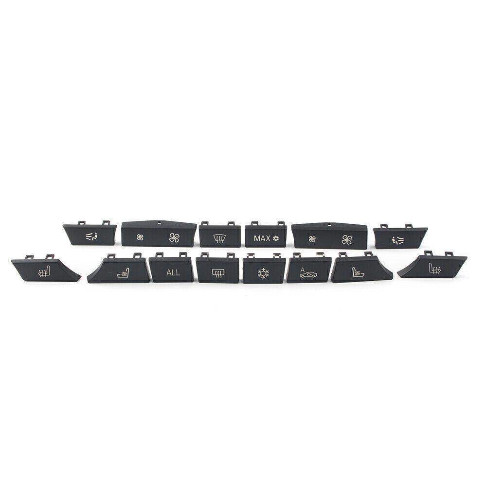 14 Buttons Key Caps Set Repair A/C Heater Switch for BMW 2010-2017 F10 F11 F07