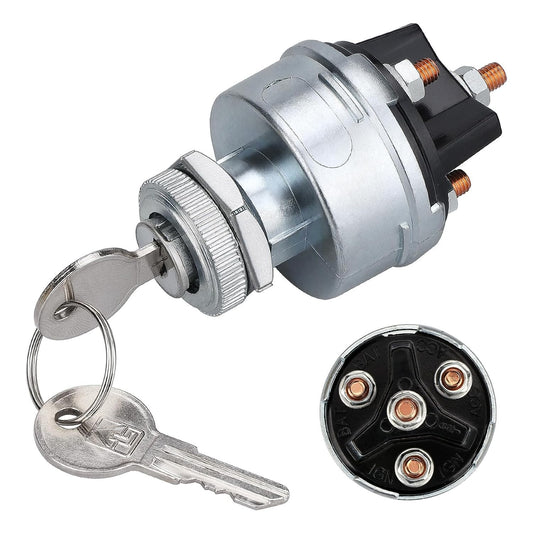 Ignition Key Switch 4-Position Universal Starter Key Ignition Switch 12v