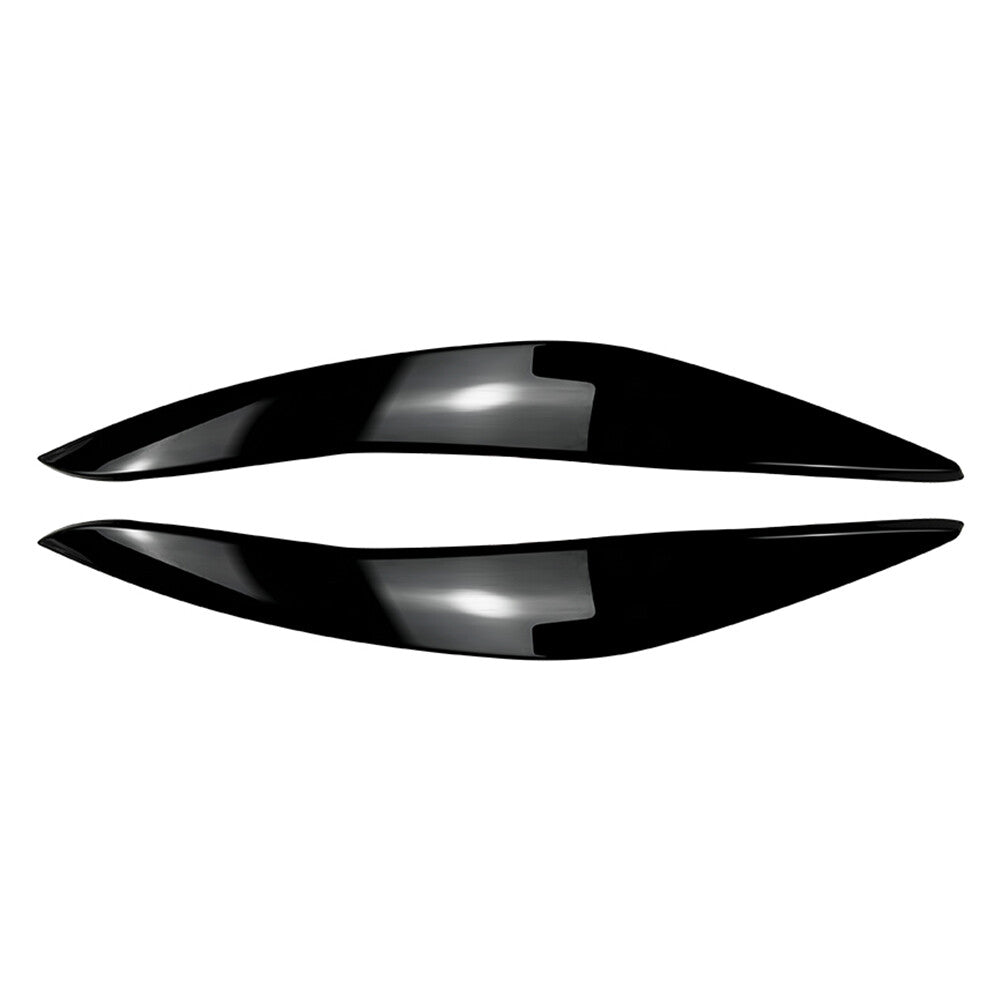 for BMW 5 Series F10 F11 11-14 Front Headlight Eyelids Eyebrow Cover Gloss Black