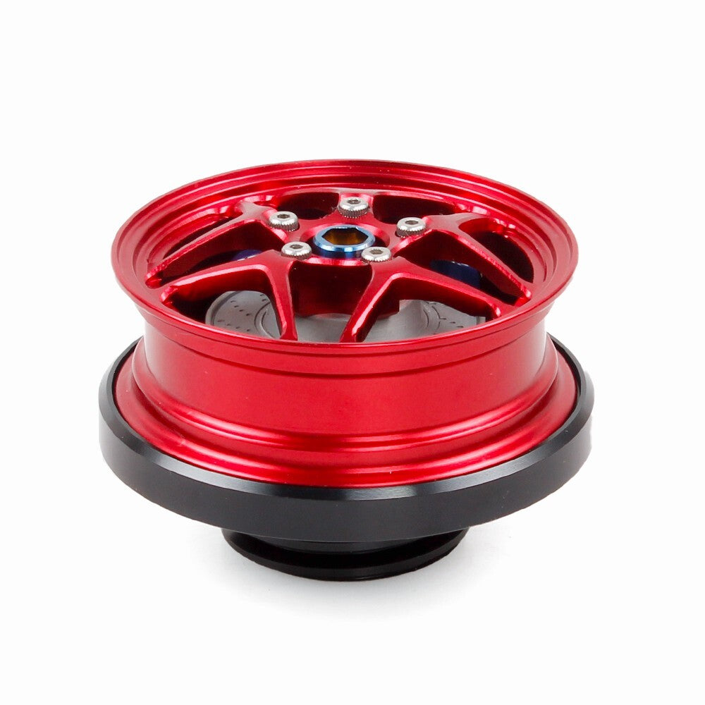 Wheel Hub Style JDM Gunmetal Engine Oil Cap Filler Cover for Honda for Acura Red