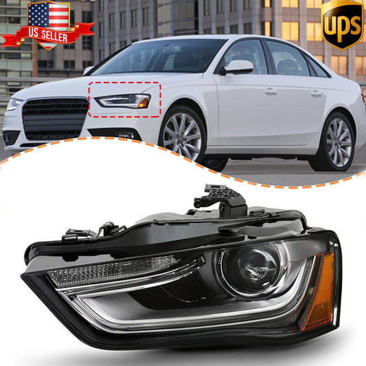For 13-16 for Audi A4 S4 HID/Xenon Non-AFS Projector Headlight Headlamp Driver Side