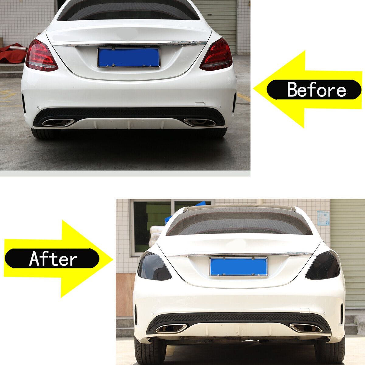 2¡ÁF¨¹r for Mercedes-Benz W205 15-21 R¨¹cklichtabdeckung Linse Abdeckung Links+Rechts