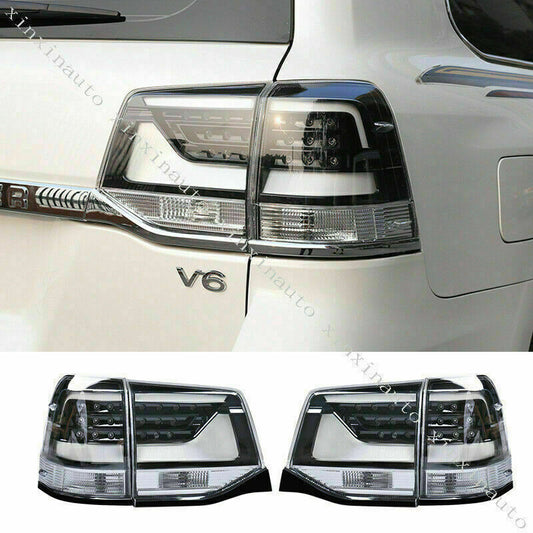 for Land Cruiser 2016-2021 Tail lights LED Black Lens Rear Replac Assembly Light