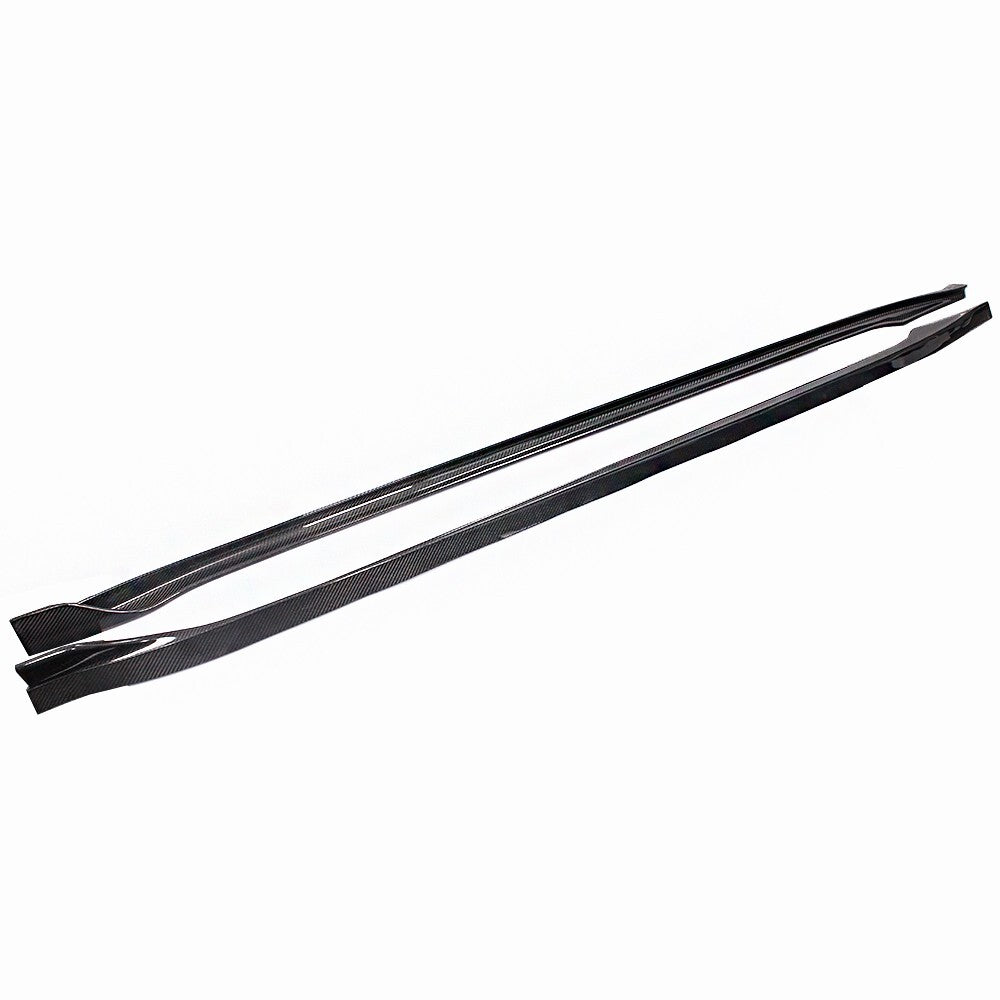 Real Carbon Fiber Side Skirt Extensions Body Kit Fit for 17-24 for Tesla Model 3