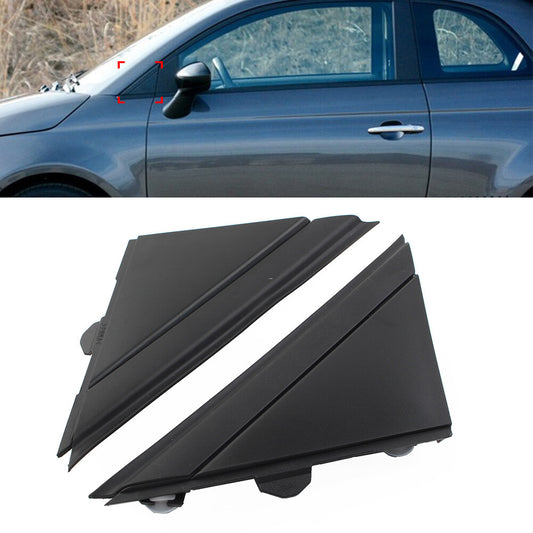 Door Mirror Flag Cover Molding 1SJ85KX7AA Matte Black for Fiat 500 2012-2019 Car