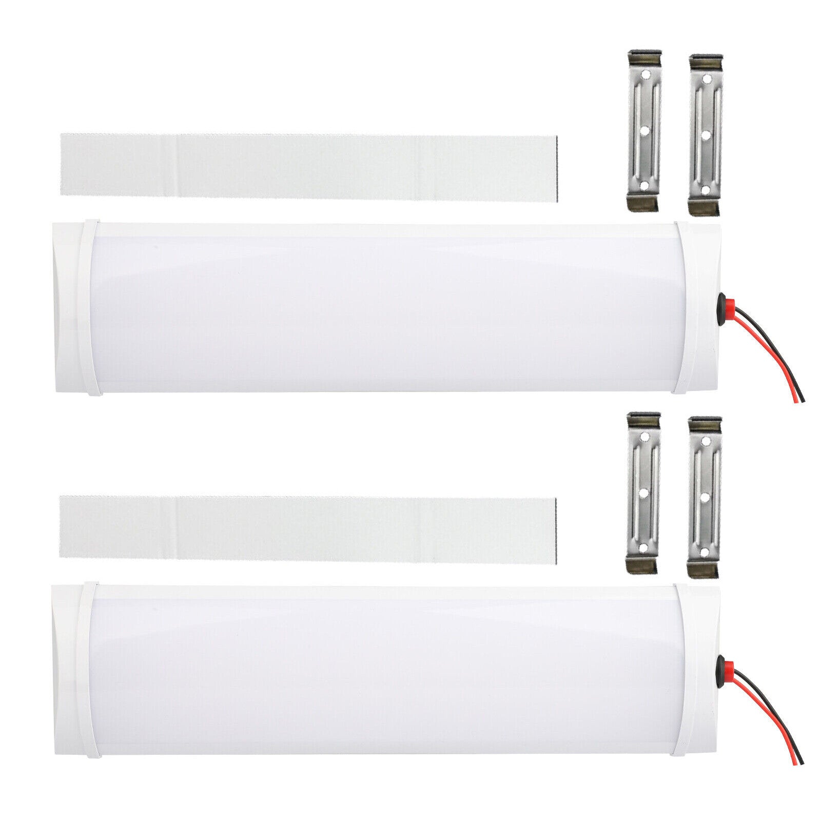 Plastics+Acrylic 12V 72 LED Strips Light Durable For RV Camper Trailer Trunk