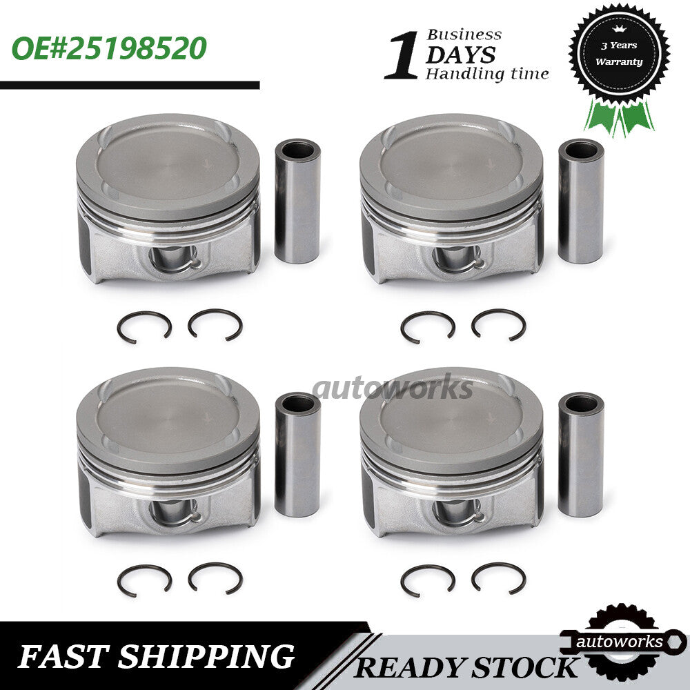 4pcs Pistons Kit for BUICK for CHEVY for CRUZE SONIC TRAX ENCORE 2011-2021 1.4L